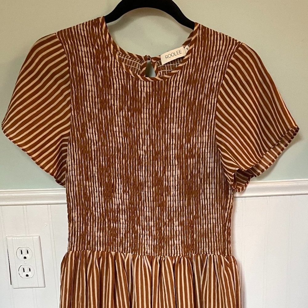 Roolee Burnt Orange Midi Dress